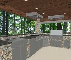 a rustic outdoor kitchen addition