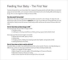 Baby Schedule Templates 8 Free Word Excel Pdf Format