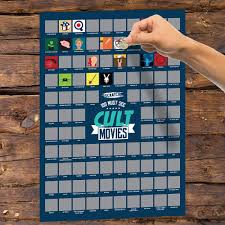 Which movie is your favorite? 100 Must See Cult Movies A2 Scratch Poster Temptation Gifts