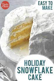 Holiday Snowflake Cake Recipe Easy Christmas Cake Recipe Christmas Cake Recipes Christmas Cakes Easy