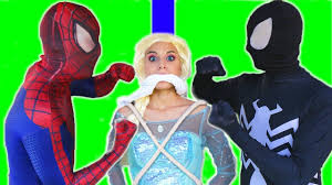 Black And Green Spiderman Spiderman Vs Black Spiderman Vs Supergirl Elsa Elsa Frozen Spider Spider Elsa And Spiderman Spiderman Spiderman And Frozen
