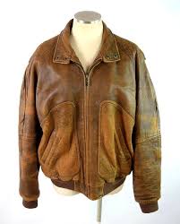 Vtg 90s Context Distressed Brown Leather Bomber Flight Blanket Lined Jacket M Context Casual Leather Jacket Men Leather Bomber Leather Jacket Style