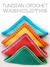 I've recently become obsessed with knitting dishcloths and washcloths. Tunisian Crochet Washcloths My Poppet Makes