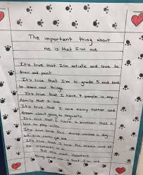 The Important Thing About Me Assessment Writing Assessment Student Writing Poem Structure