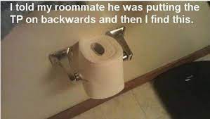 Toilet paper roll upside down. Toilet Paper Should Be Loaded So It Rolls Off The Top It Is Alive In The Lab