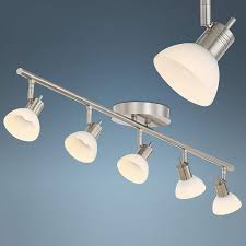 Pro Track 5 Light Frosted Glass Led Track Light Kit 1y331 Lamps Plus Led Track Lighting Track Lighting Kits Track Lighting