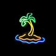 Fire House Neon Signs Island Palm Tree Bar Neon Light Sign Sculpture