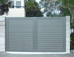 Painted fence with colourbond ironstone paint colour. Image Result For Colour Chart For Louvres Gates House Gate Design Gate Design Railing Design
