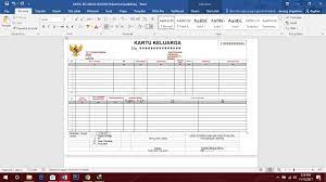Cara mudah edit nama dan tanggal kk kartu keluarga dengan photoshop cc 2019_____download aplikasi p. Format Kartu Keluarga Kk Kosong Buwoh Com