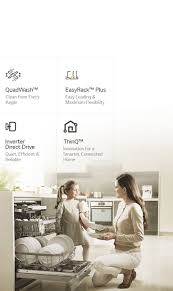 Lg dfb425fp a++ 8 programlı bulaşık makinesi en iyi fiyatla hepsiburada'dan satın alın! Lg Quadwash Dishwasher 14 Place Settings Easyrack Plus Inverter Direct Drive Thinq Buy Online Lg Lg Uae