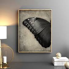 Black And White Wall Art Butterfly Wall Painting Black Butterfly Poster Prints Goth Decor Dark Art Butterfly Wall Art Canvas Painting Picture Gothic Home Wall Decoration Painting Butterfly Wall Art Poster Prints