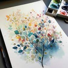 Simple Watercolor Painting Pretty Calm