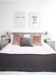 Modern abstract wall art decor pink black and white canvas painting kitchen prints pictures for home living dining room. Bedroom Tour Pink And Grey Bedroom Decor Bang On Style