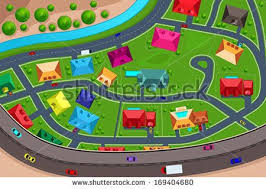 Birds Eye View Of A House Cartoon Set Of City Infographics In A Flat Style Stock Vector 180692666 Shutterstock Illustration Vector Illustration Birds Eye