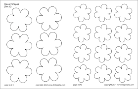 Your flower can have as many petals as you wish and add the stem and leaves for a complete flower craft. Flower Shapes Free Printable Templates Coloring Pages Firstpalette Com