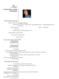 8 organizeaza concurs pentru ocuparea pe. Model Cv Curriculum Vitae Europass Romana