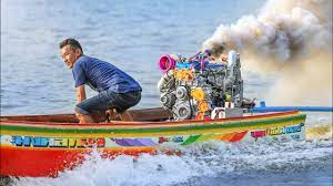Drag bike indonesia vs thailand. Drag Racing Turbo Longtail Thai Riverboats In Bangkok Youtube