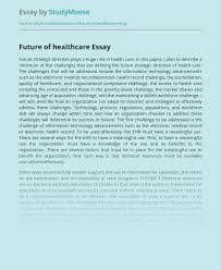 Universal health care is a system that provides health services to every citizen. Future Of Healthcare Free Essay Example