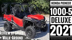 .honda 1000 motor up to get your pioneer 1000 moving like it should by giving your 1000 motor better cleaner less restricted air flow.you a black truck bedliner type coating to insure they will look awesome on your pioneer 1000. 2021 Honda Pioneer 1000 5 Deluxe Review Of Specs Walk Around 5 Seater Side By Side Utv Atv Youtube