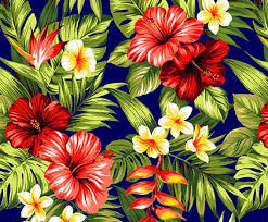 A wild tropical pattern created digitally in full color for a sports fashion brand. Hawaiian Tropical Fabrics