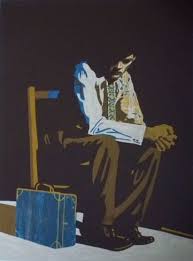 Bruno Vekemans - Man with suitcase - Catawiki