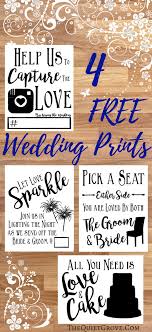 Download 4 Free Wedding Printables The Quiet Grove