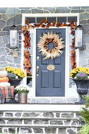 Easy ideas to decorate your fall front porch. Outdoor Fall Decorating Ideas Stonegable