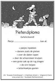Pietendiploma Naar Het Boek Klaasje Sinterklaasje Kathleen Amant Sinterklaas Knutselen Sinterklaas Peuter Kerst