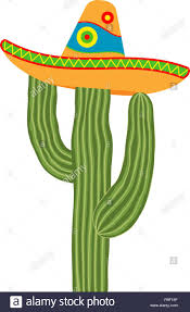 To learn how to draw a cactus and have its lines stay in place while you color, try working with white glue on black. Cactus Character Mexican Hat Vector Stockfotos Und Bilder Kaufen Alamy