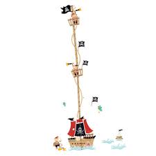 Us 3 21 New Cartoon Pirate Ship Height Ruler Wall Stickers For Kids Rooms Boys Growth Chart Design Removable Vinyl Pirate Gift In Wall Stickers From