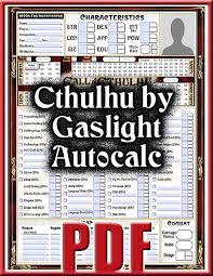 Call Of Cthulhu Character Sheets