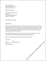 Business Letters Employment Resignation Letter Resignation Letter Sample Resignation Letters