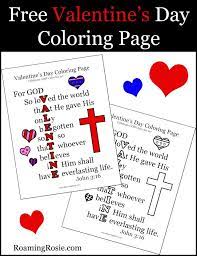 Free Valentine S Day Printable Coloring Page With John 3 16 Quote Valentines Day Coloring Page Valentines Day Coloring Sunday School Valentines
