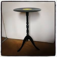 You will need a vinyl record, a pencil, scissors, glue, a clock mechanism and a battery. Retro Vinyl Record Side Table How To Make A Recycled Table Home Diy On Cut Out Keep