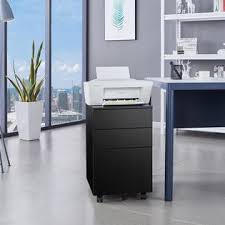 Cabinet with three drawers for organization. Winado 3 Drawer Mobile File Cabinet With Lock Under Desk Metal Filing Cabinet