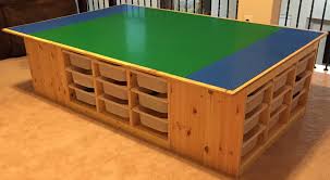 A Story About How The Lego Table Goes Awesome This Post Is Not Meant As A Detailed How To Instruction Lego Table With Storage Lego Table Lego Storage Diy