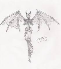 Demon Skeleton By Demidemidemi On Deviantart Demon Drawings Skeleton Drawings Wings Drawing