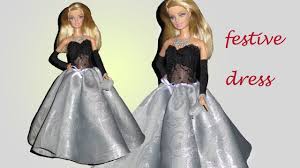 Barbie Doll How To Make Festive Dress Diy Barbie Dress Barbie Wedding Dress Dresses