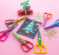Sip And Crafts|kids Lace Scissors 6 Patterns - Plastic Scissors For Crafts  & Card Making