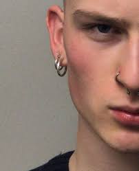 Pin By Omer On Accessories Guys Ear Piercings Mens Piercings Facial Piercings