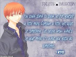 Speak Up For Yourself Episode 5 Kyo Said This To Tohru Whey They Re Getting Along The Way Back To Sohma S House From Tohru Fruit Basket Fruits Basket Basket