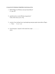 Soalan Kuiz Sejarah Sempena Hari Malaysia Pdf
