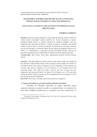 Privește prelucrarea datelor cu caracter personal și privind libera circulație a acestor date și care abrogă directiva 95/46/ce pentru păstrarea datelor, indivizii au dreptul de a obține ștergerea datelor cu caracter personal, fără întârzieri nejustificate documents similar to gdpr_proiect_2018.pdf. Pdf Transferul InformaÈiilor Fiscale In Contextul ProtecÈiei Datelor Cu Caracter Personal Fiscal Data Flow In The Context Of Personal Data Protection