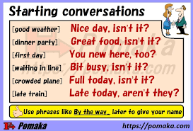 How Do I Start A Conversation? – Pomaka English