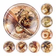 Us 2 71 19 Off Handmade 6 Size Glass Nautical Chart Compass Round Flatback Cameo Cabochon Domed Diy Jewelry Charm Photo Pendant Setting In Jewelry
