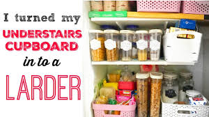 How to organize an under stairs pantry corral like things together corral all your baking items together in one place. Turning My Under Stairs Cupboard In To A Larder Pantry Kitchen Cupboard Declutter Before After Youtube