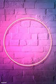 Download Premium Illustration Of Pink Neon Lights Frame On A White Brick Pink Neon Lights Neon Wallpaper Neon Lighting