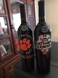 National Championship Commemorative Wine Bottles Clemson Tailgating Clemson University Football Clemson