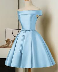 Gold Color Short Party Dresses A Line Satin Semi Formal Gown Cocktail Homecoming Dress Sp078 Light Blue Homecoming Dresses Blue Homecoming Dresses Cute Dresses For Party