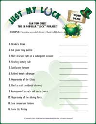 Hard riddles with simple answers. Printable St Patricks Day Games